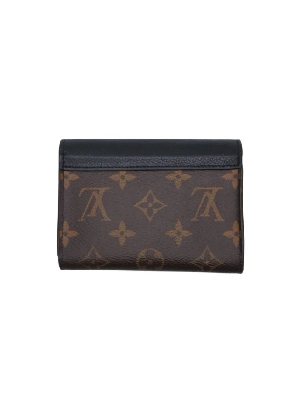 Louis Vuitton Portefeuille Pallas Compact Trifold Wallet Monogram Canvas Brown